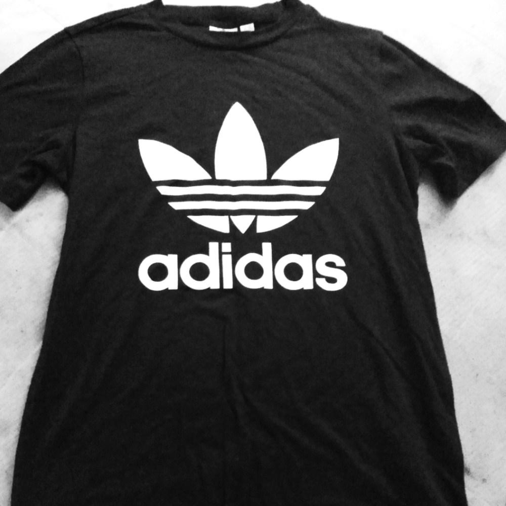 Adidas Ladies' Black/White Tre-Foil T-Shirt